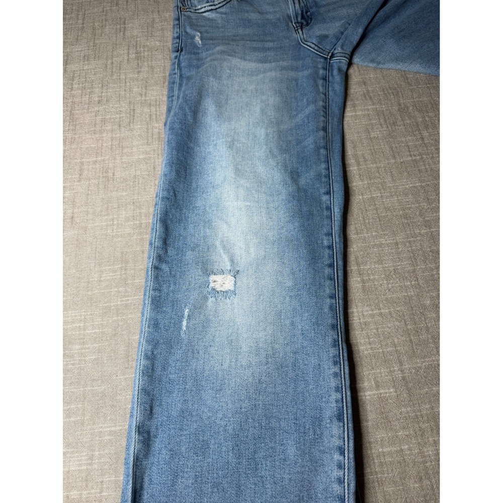 Hidden Jeans High Rise Wide Leg Distressed Light Wash Denim HD9416D-M Size 24 - Picture 5 of 11